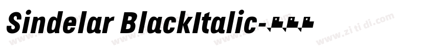 Sindelar BlackItalic字体转换